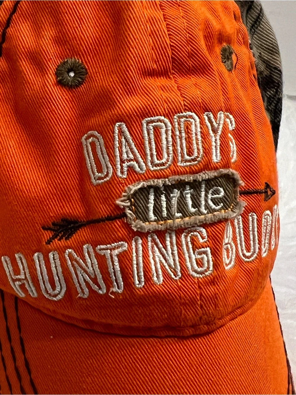 Daddy’s Little Hunting Buddy Hat Bass Pro Shops Orange and Camo Kids Hunting Cap
